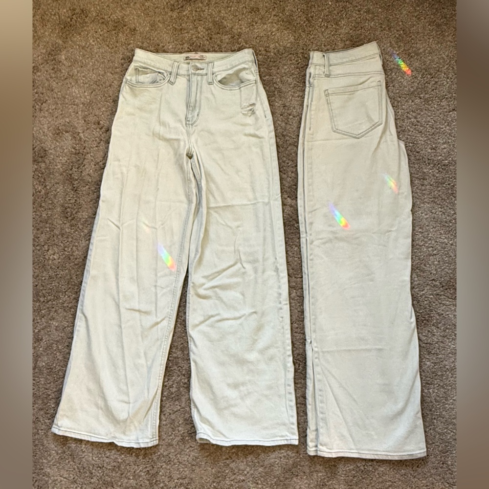 SO Junior’s Super High Rise Wide Leg Jeans | 05/27W Set of 2